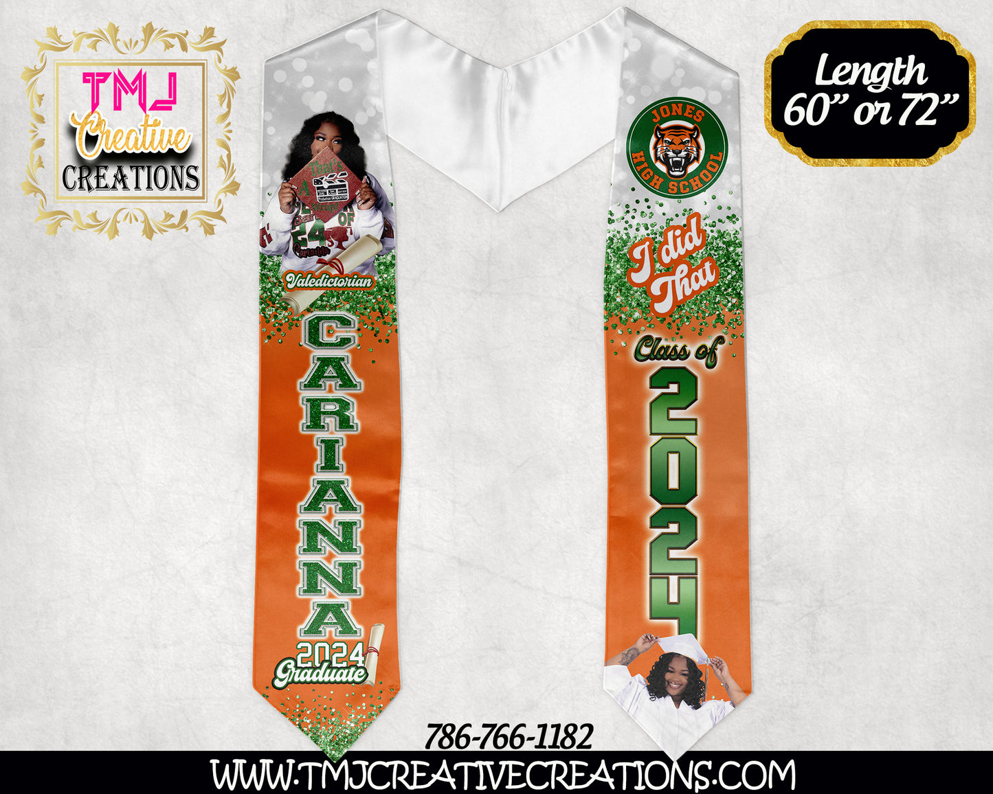 CUSTOMIZED GRADUATION STOLE