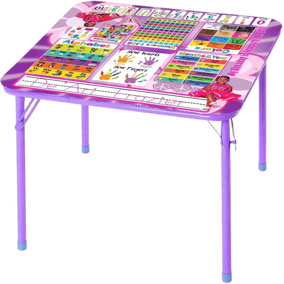CUSTOM LEARNING TABLE and Chair Set Custom Learning Table Learning table Kids Learning Table Learning Activity Table Theme Learning Table