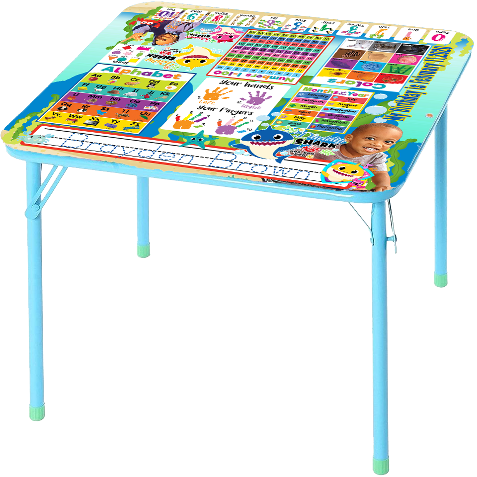 CUSTOM LEARNING TABLE and Chair Set Custom Learning Table Learning table Kids Learning Table Learning Activity Table Theme Learning Table
