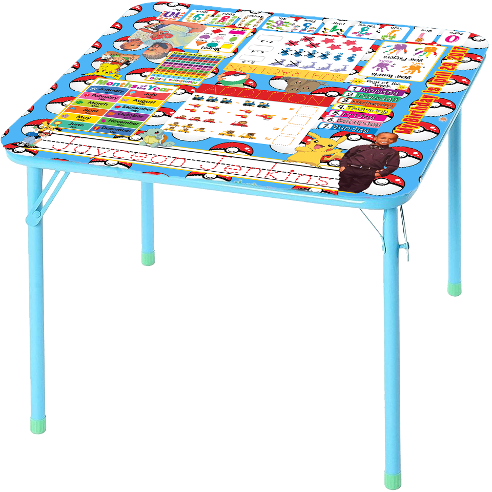 CUSTOM LEARNING TABLE and Chair Set Custom Learning Table Learning table Kids Learning Table Learning Activity Table Theme Learning Table