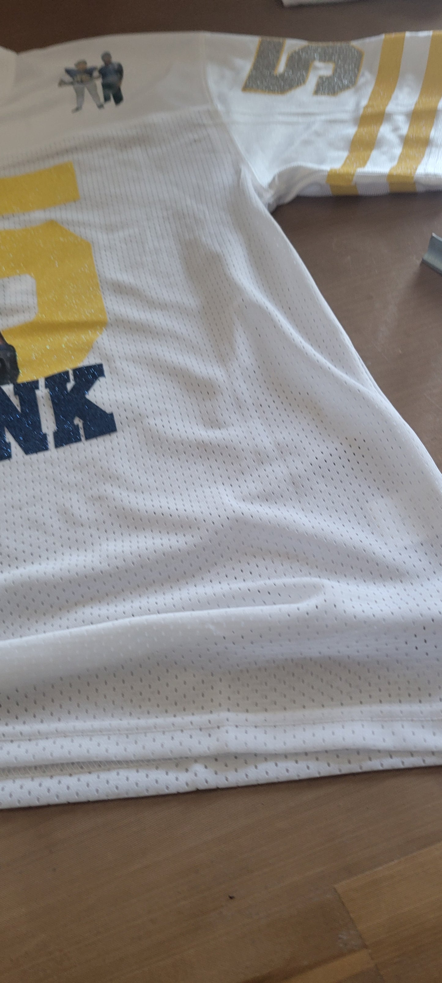 Custom Football Jersey — Vinyl Personalized Team Name + Number