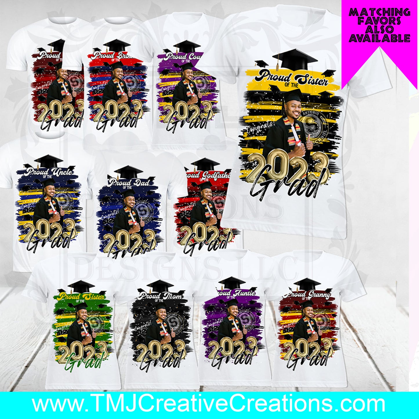GLITTER SLASH GRADUATION SHIRTS