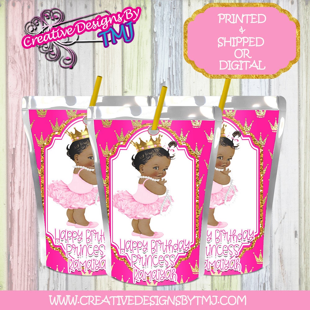 TUTU BIRTHDAY ETHNIC Girl Favors Tutu Baby Bags Tutu Invitation Tutu Digital Tutu Black Baby Chip Bag Royal Baby Custom Chip Bag Royal Baby