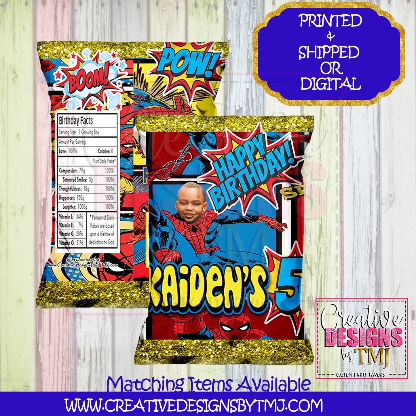 SUPER HERO Chip Bag Super Hero Chip Bag Super Hero Party Favor Bags Super Hero Birthday Chip Bag Super Hero Shower Chip Bag Superhero Favors