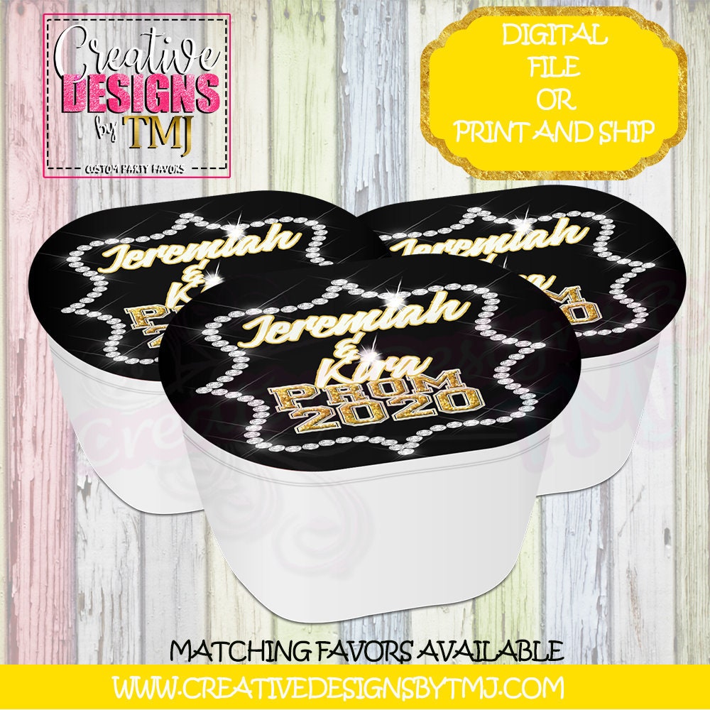 PROM SENDOFF Favors Prom Capri Sun Prom Party Favors Wedding Favor Diamond Chip Bag Favor Water Bottle Labels Juice Fruit Snacks Candy Bar