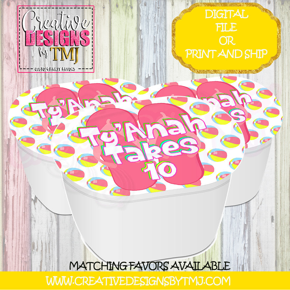 POOL PARTY Stack Chips Pool Party Favors Birthday Favors Beach Party Stack Chips Favor Pool Party Water Bottle Labels Fruit Snacks Candy Bar