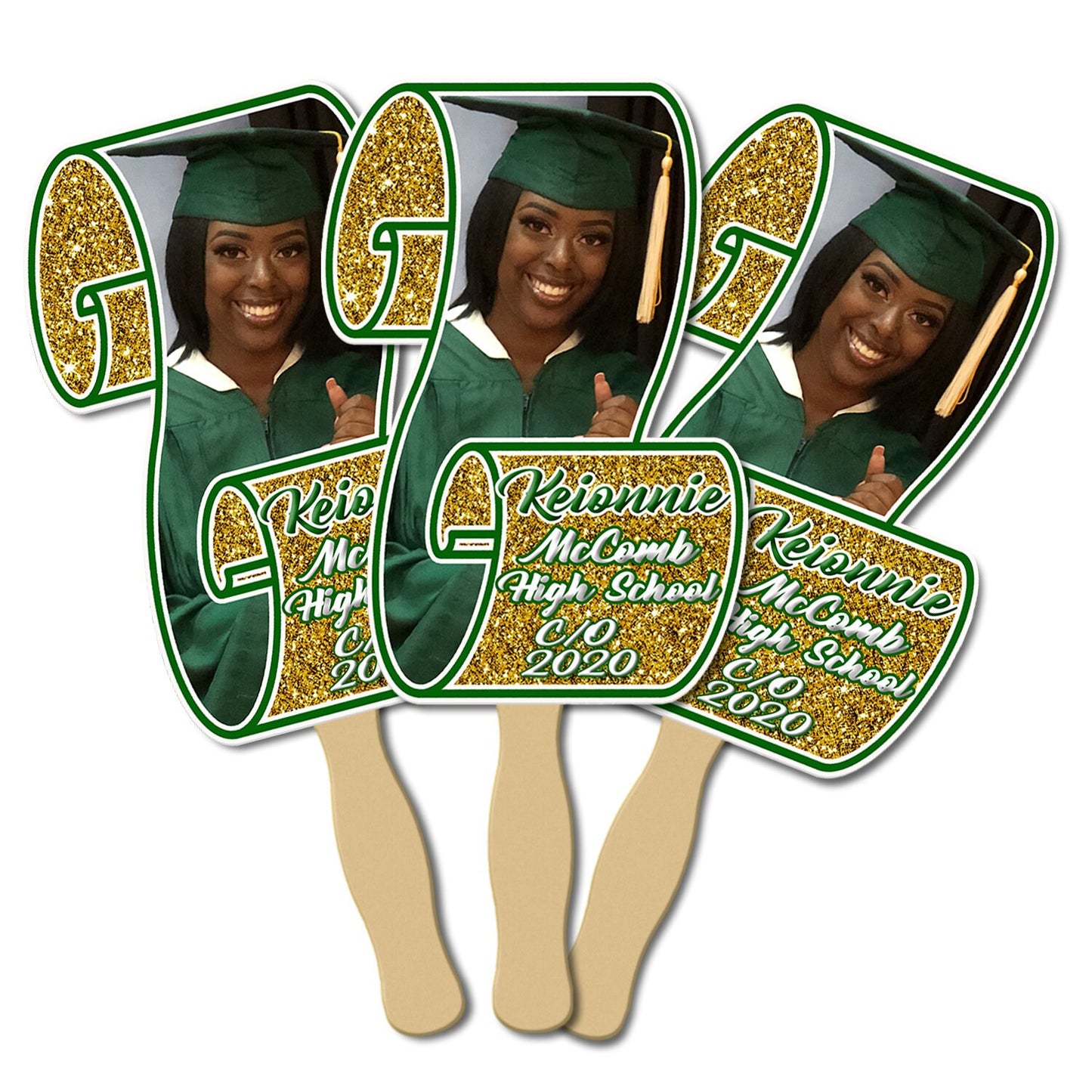 GRADUATION SCROLL FANS Graduation Favors Grad Fan Custom Fan Graduation Fans Scroll Fan Graduation College High School candy bar chip bag