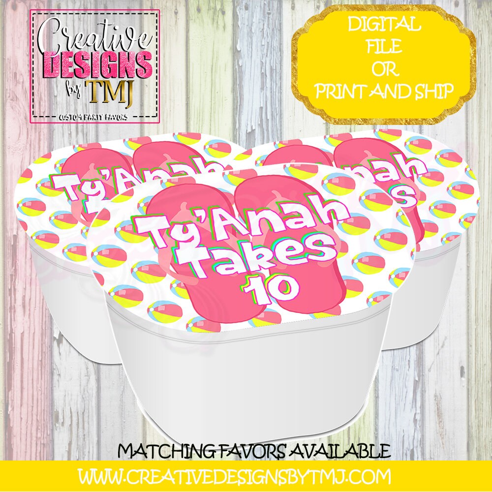 POOL PARTY Capri Sun Pool Party Favors Birthday Favors Beach Party Kool Aid Jammers Pool Party Water Bottle Labels Juice Fruit Snacks