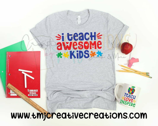 Ausome Teacher Shirt Autism Teacher Shirt AUTISM AWARENESS Shirt On The Spectrum Shirt Autism Gift tee Autism Asd Awareness Shirt Autism Tee