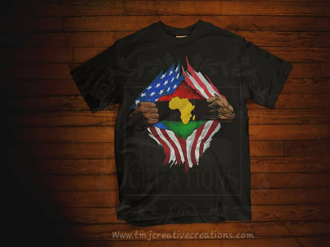 AFRICAN AMERICAN T-Shirt African American FLAG-Shirt Black Man T-Shirt Black Woman Shirt Black Magic Black Woman Shirt Blm Shirt flag shirt