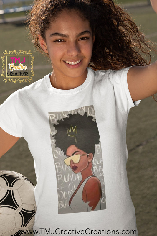 Afro Queen T-Shirt Afro Princess T-Shirt Afro Woman T-Shirt Woman T-Shirt Lady Shirt Afro Beauty Shirt Black Girl Magic Afro Girl