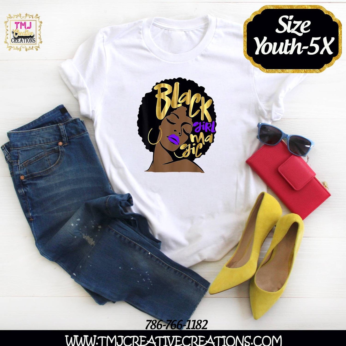 BLACK GIRL MAGIC T-Shirt African American Woman T-Shirt Black Woman T-Shirt Black Girl Tshirt Quote Shirt Black Girl Magic Shirt