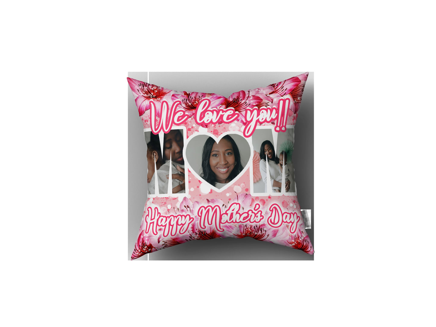Pink Flowers MOTHERS DAY PILLOW, Custom Mothers Day Pillow, Mom Pillow, Grand Mother Gift, Gift Ideas, Mothers Day Gift Ideas, Gifts for her