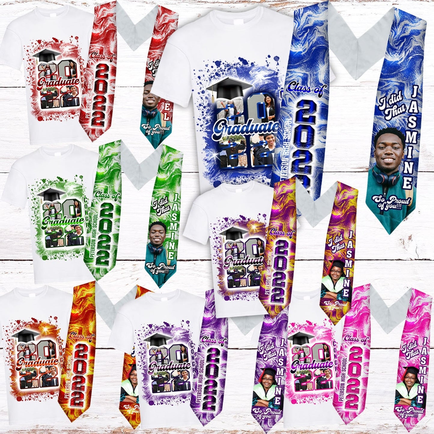 CUSTOM GRADUATION STOLE Graduation Stole Graduate Stoles Graduation Gift Ideas Grad Stole Personalized Grad Stole Sublimation Graduate Stole