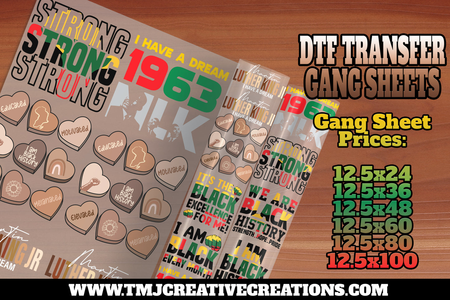 Custom DTF Gang Sheet, Dtf transfers Ready for Press, DTF Transfers, High Quality, Wholesale Prices, Ready for Press, DTF Print 13 inch