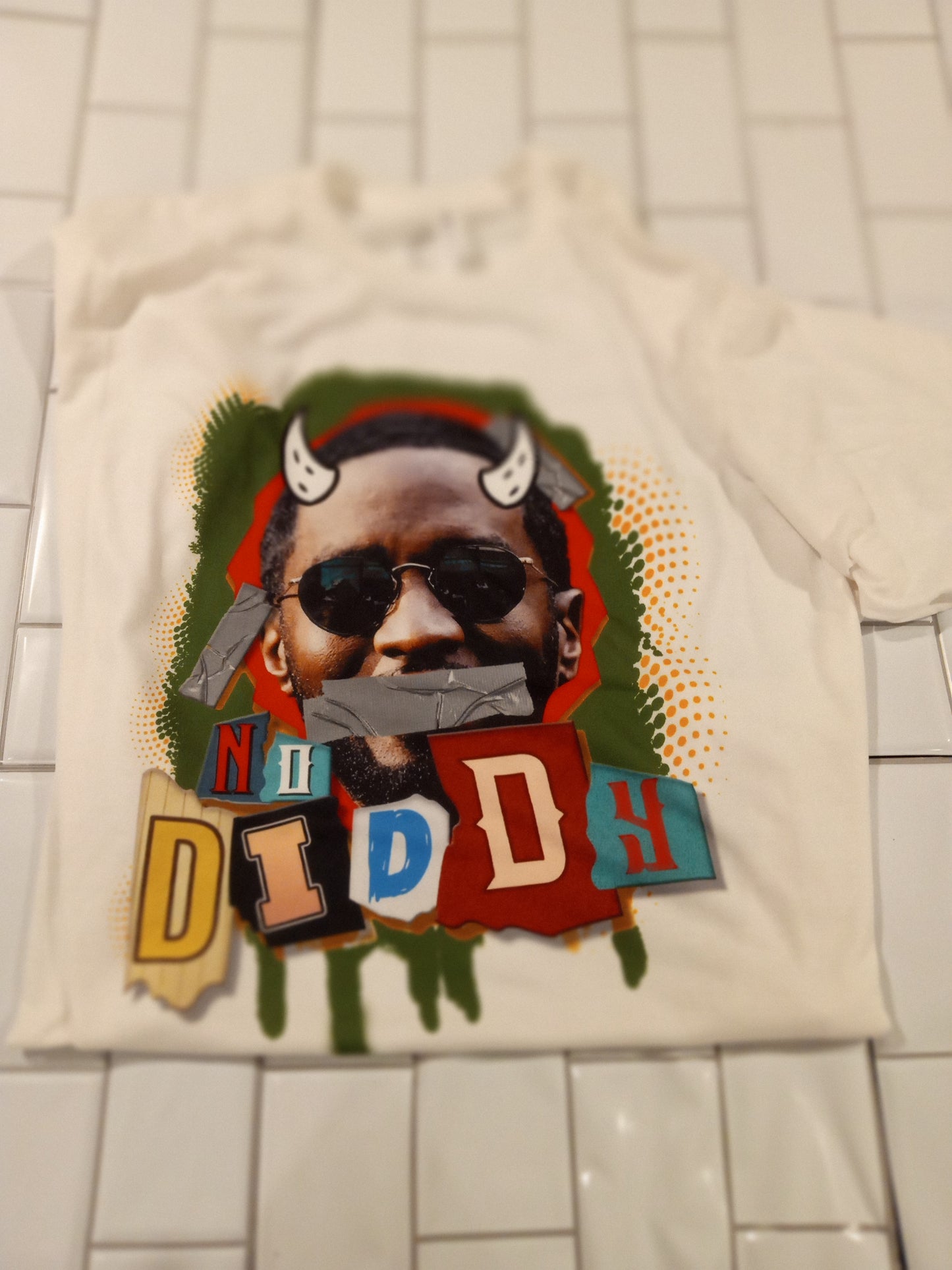 No Diddy T-Shirt Celebrity Shirt Black T-Shirt