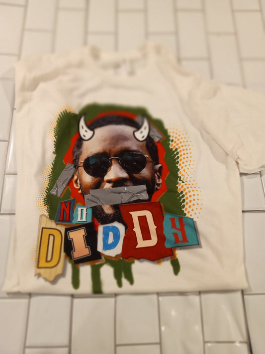 No Diddy T-Shirt Celebrity Shirt Black T-Shirt