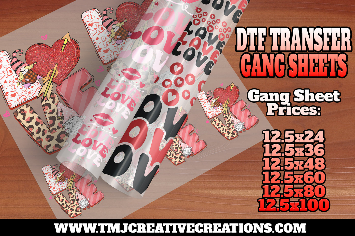 Custom DTF Gang Sheet, Dtf transfers Ready for Press, DTF Transfers, High Quality, Wholesale Prices, Ready for Press, DTF Print 13 inch