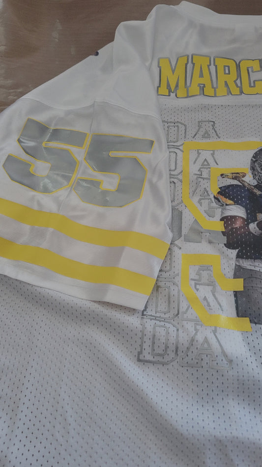 Custom Football Jersey — Vinyl Personalized Team Name + Number