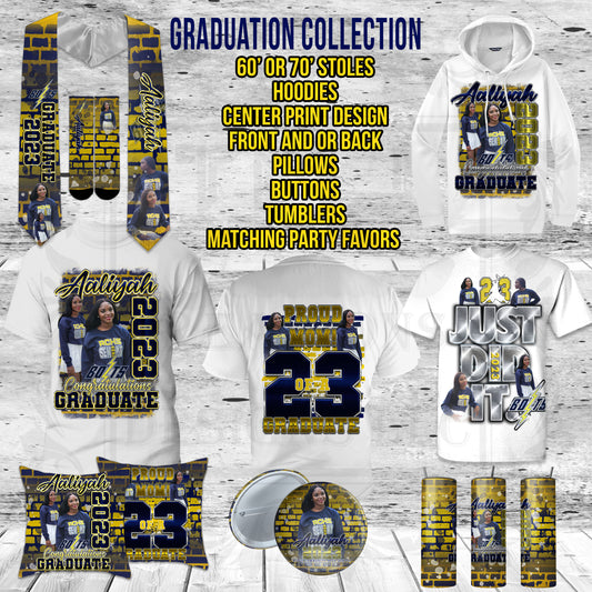 BLUE AND YELLOW FAMILY GRADUATION SHIRTS Graduation T-Shirts Graduate T-Shirt Proud Mom T-Shirt Proud Parents Graduation Shirt Proud Family Graduation Shirt