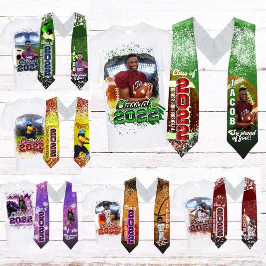 SPORTS AND CHEER GRADUATION SHIRTS AND STOLES