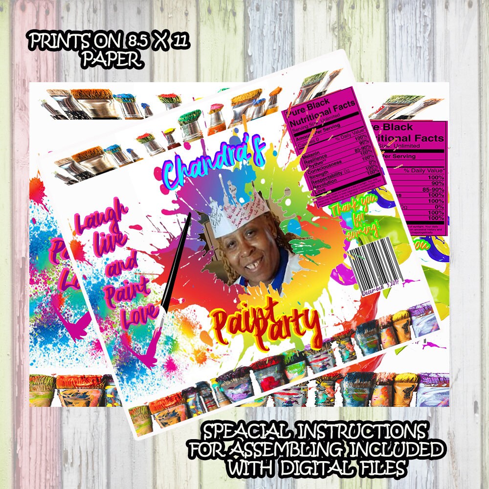 Paint Party Chip Bag Painting With a Twist Party Chip Bag Custom Chipbag Purple Chipbag Pretty Bags Cute Bags Paint Party Chip Bag
