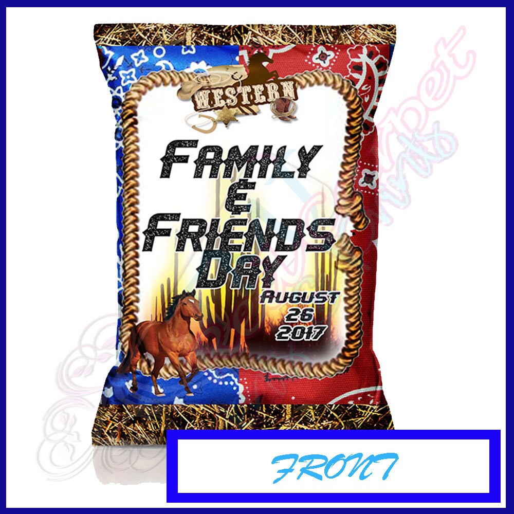 Western Favors WESTERN Party Western Bags Western Invitation Western Digital Western Chip Bag Filter Digital Customized Chip