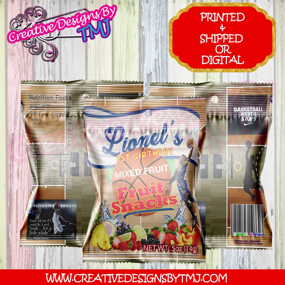 SPORTS THEME Fruit Snack Favors  Sports Fruit packsSports Candy Candy Favors Sports Custom Sports Favor Bags