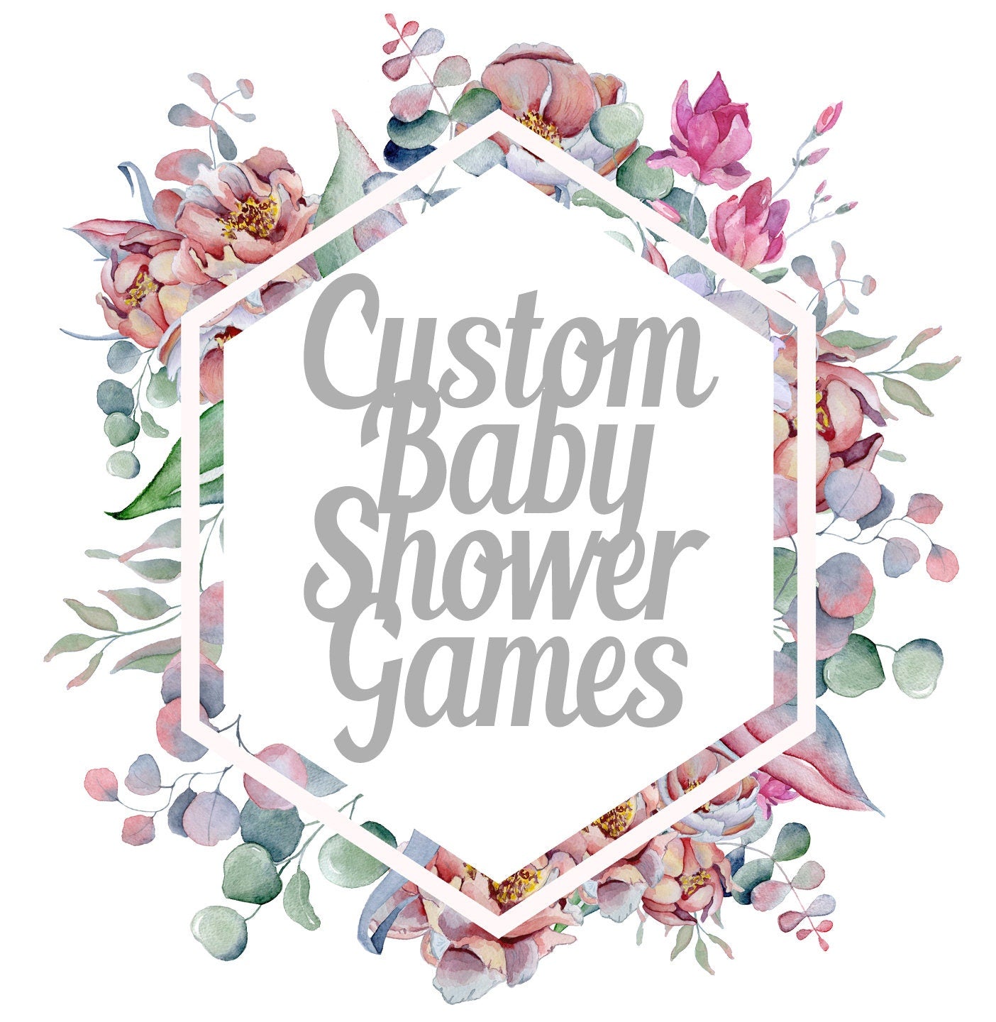 Custom Baby Shower Games Baby Shower Games Games for Baby Showers Personalized Baby Shower Games