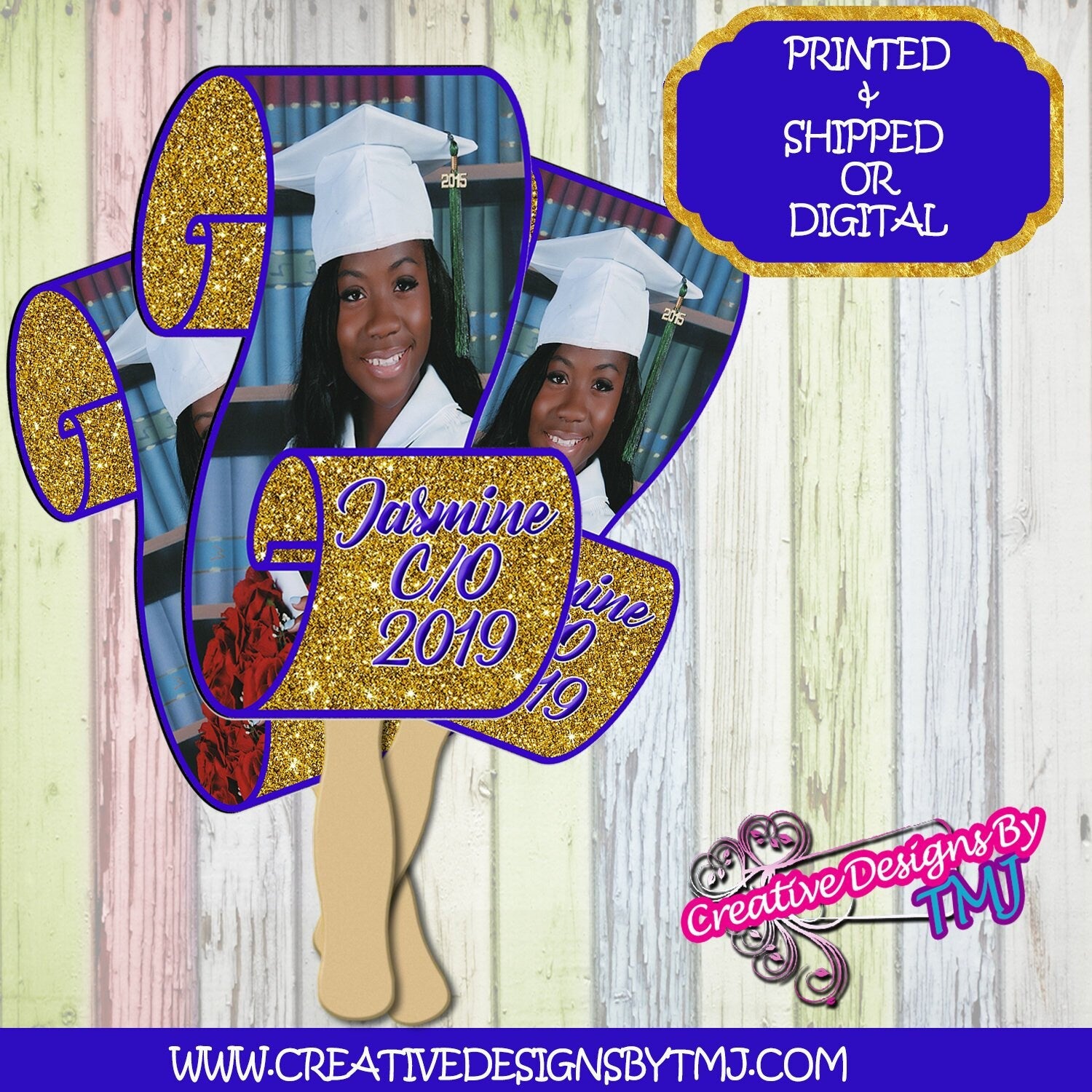 GRADUATION SCROLL FANS Graduation Fans Grad Fan Custom Fan Graduation Favor Scroll Fan Graduation College High School Photo Fan Wedding Fan