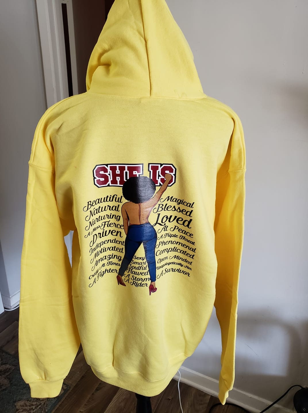 SHE IS T-Shirt African American Woman T-Shirt Black Woman T-Shirt Black Lady Shirt Shirt Woman in Jeans shirt Quote Shirt Black Girl Magic