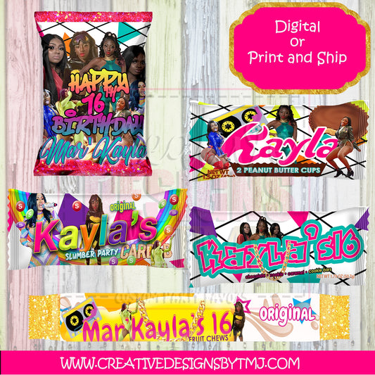 Hip Hop Chip Bag HipHop Chip Bags Hip Hop Party Favor Rapper Favor City Girls Megan Thee Stallion Birthday Hip Hop Baby Shower favor