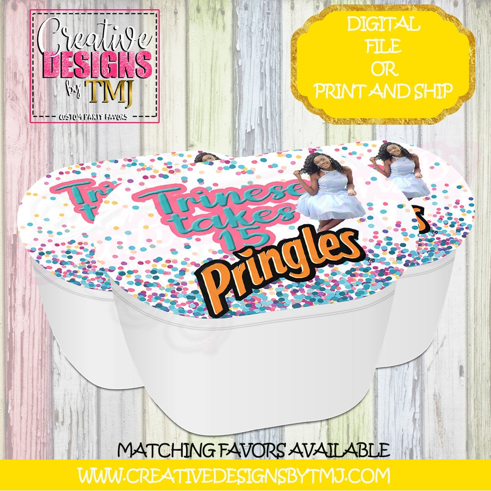 CONFETTI LET'S PARTY Party Favors Let's Party Mini Donuts Let's Party Favors Birthday Favors Confetti Let's Party Juice Donuts Stack Chips