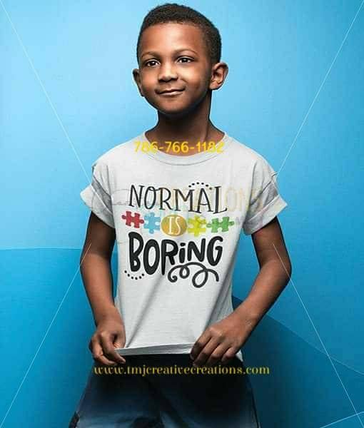 Normal Is Boring T-Shirt AUTISM AWARENESS Shirt On The Spectrum Shirt Autism Gift tee Autism Proud Mom Shirt Asd Awareness Shirt Autism Tee
