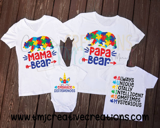 AUTISM Family T-Shirts AUTISM AWARENESS Shirt On The Spectrum Shirt Autism Gift tee Autism Proud Mom Shirt Asd Awareness Shirt Autism Tee