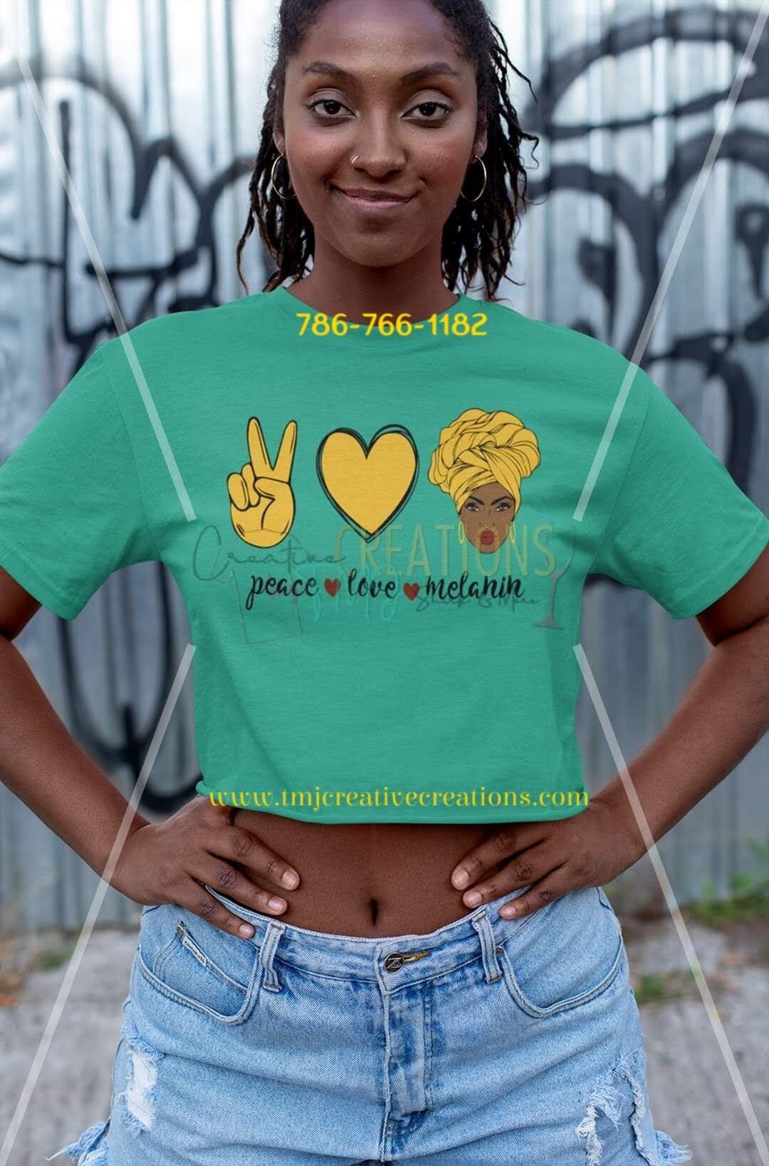 Peace Love Melanin T-Shirt African American Woman T-Shirt Black Woman T-Shirt Black Lady Shirt Peace Love and Melanin Shirt Black Girl Magic