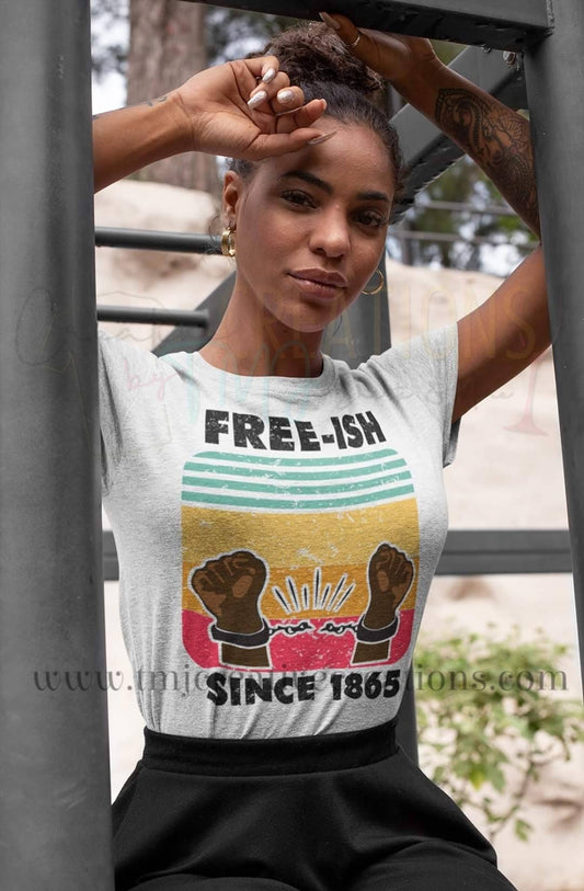 FREEISH 1865 JUNETEENTH T-Shirts Juneteenth T-Shirt 1865 Black Lives Matter T-shirt Black Pride Shirt. I can't breathe Save our sons Bla