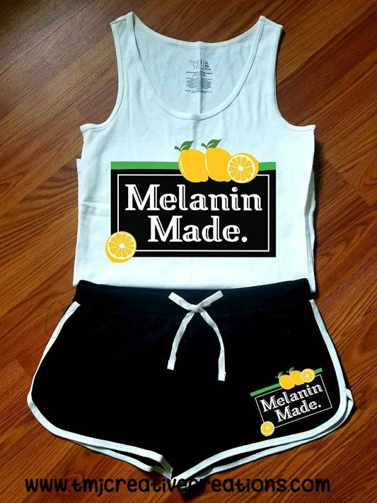 MELANIN MADE SHORTSET Lemon Short Set Woman Shortset Teenager Short Set Young Woman Short Set Cute Outfit Melanin Made Outfit Womans outfit