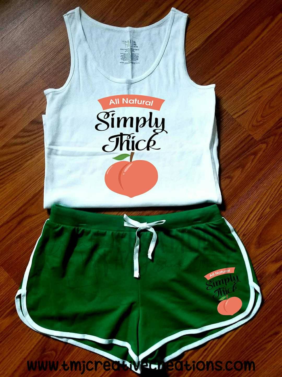 SIMPLY THICK SHORTSET Thick Short Set Woman Shortset Teenager Short Set Young Woman Short Set Cute Outfit Orange Outfit Simply Thick outfit