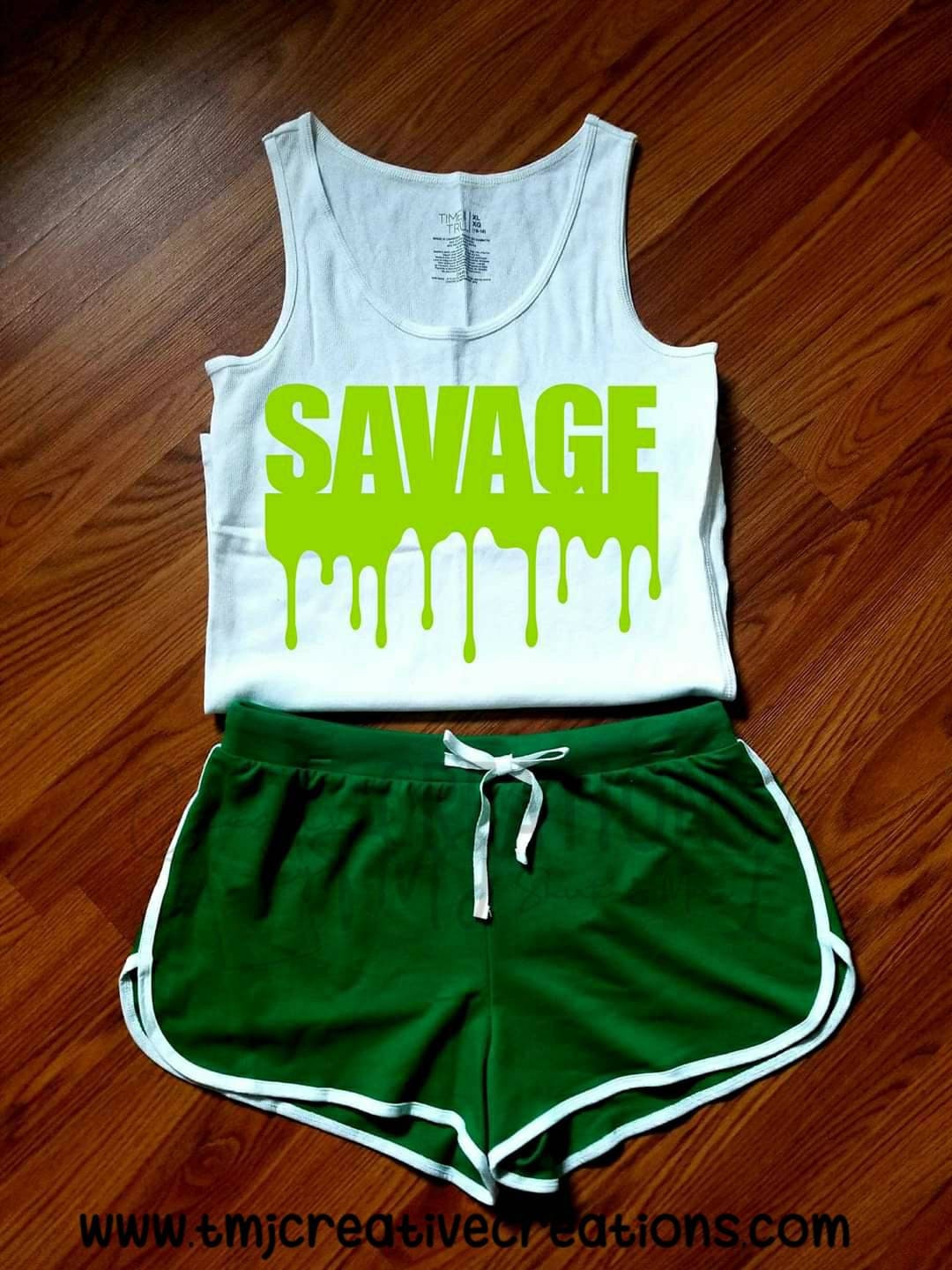 I'm A SAVAGE SHORTSET Savage Short Set Woman Shortset Teenager Short Set Young Woman Short Set Cute Outfit Savage Outfit I'm A Savage outfit
