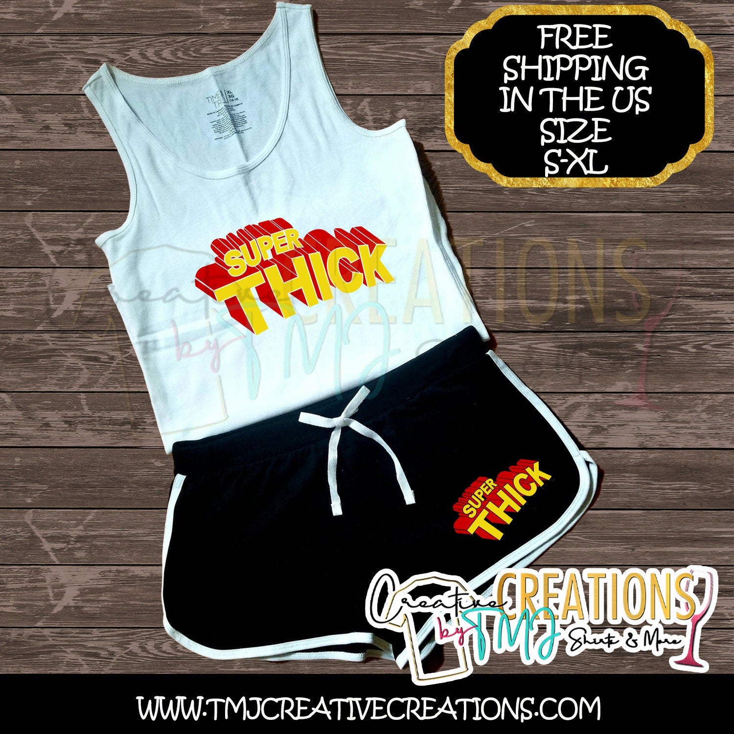 SUPER THICK SHORTSET Thick Short Set Woman Short set Teenager Short Set Young Woman Short Set Cute Outfit Thick Outfit Super Thick Outfit