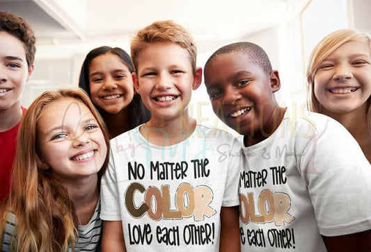 No Matter The Color LOVE EACH OTHER T-shirt Black Pride Shirt. All lives matter shirt Black lives matter shirt Live one another shirt Blm