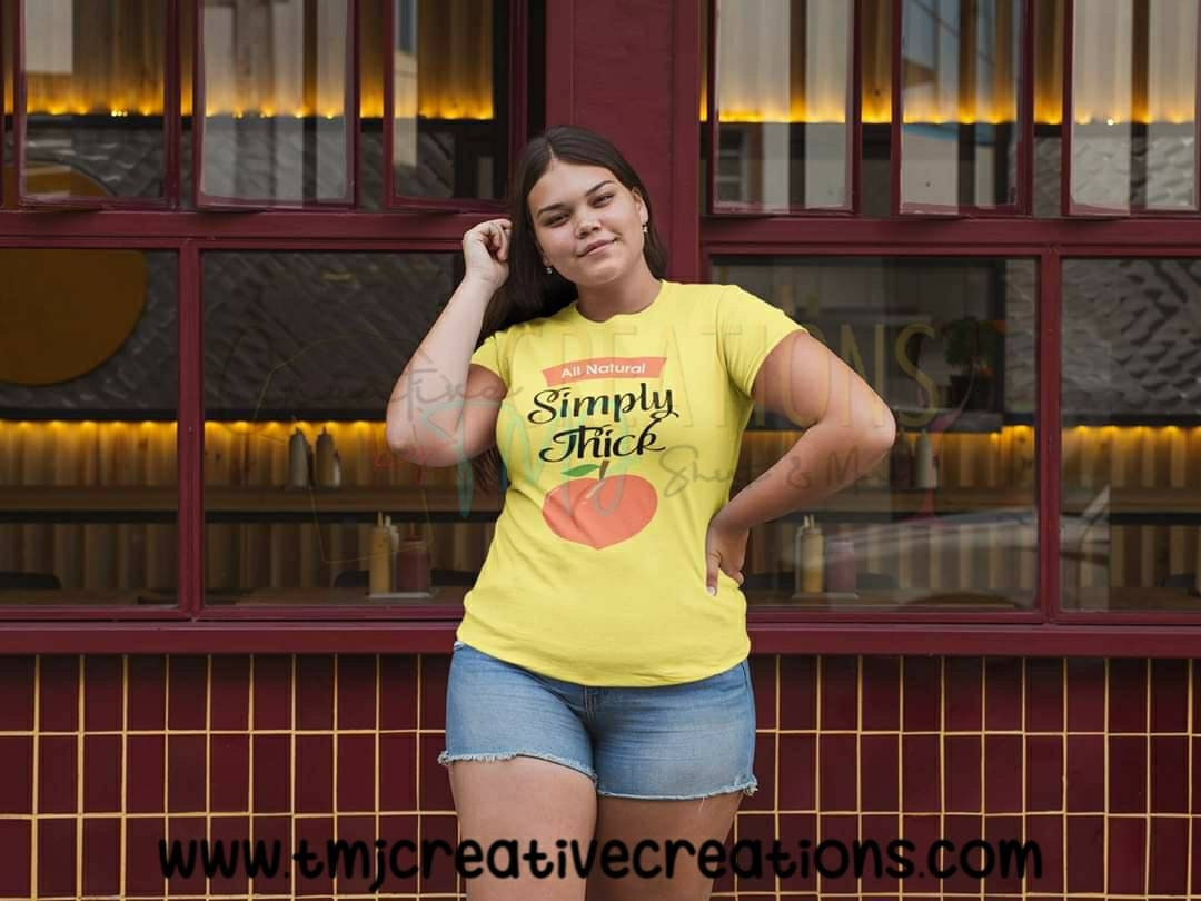 SIMPLY THICK TSHIRT Thick Shirt  Curvy Woman Shirt Teenager Shirt Young Woman Shirt Cute Outfit Orange Outfit Simply Thick outfit