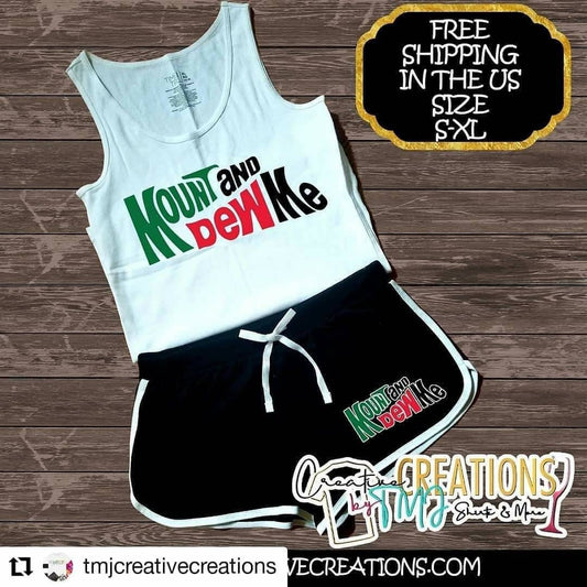 MOUNT And DEW Me SHORTSET Mount and Dew Short Set Woman Shortset Ladies Short Set Young Woman Short Set Cute Outfit Ladies outfit pretty set
