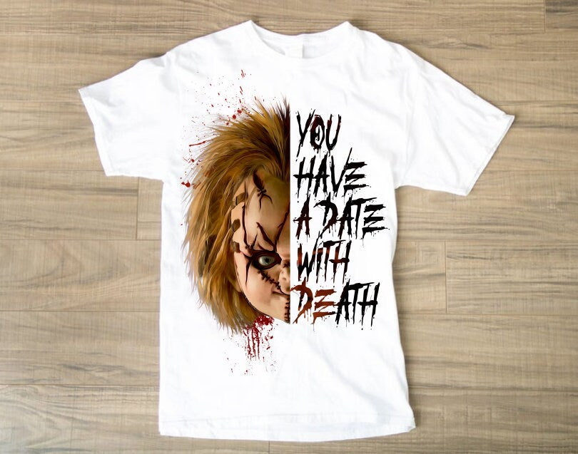 CHUCKY HALLOWEEN T-Shirt Chucky T-Shirt Halloween T-Shirt Child's Play T-Shirt Chucky Shirt Chucky Halloween Shirt Date with death shirt