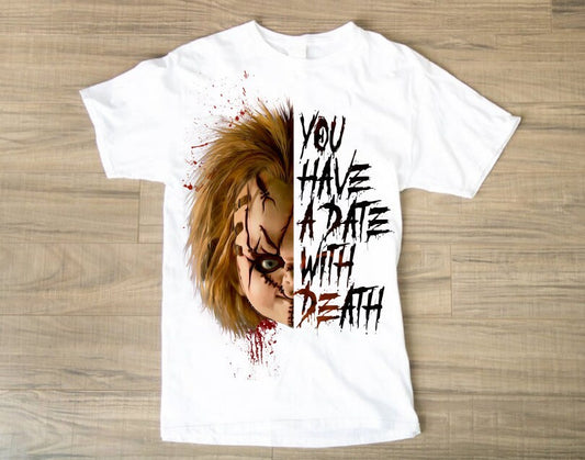 CHUCKY HALLOWEEN T-Shirt Chucky T-Shirt Halloween T-Shirt Child's Play T-Shirt Chucky Shirt Chucky Halloween Shirt Date with death shirt