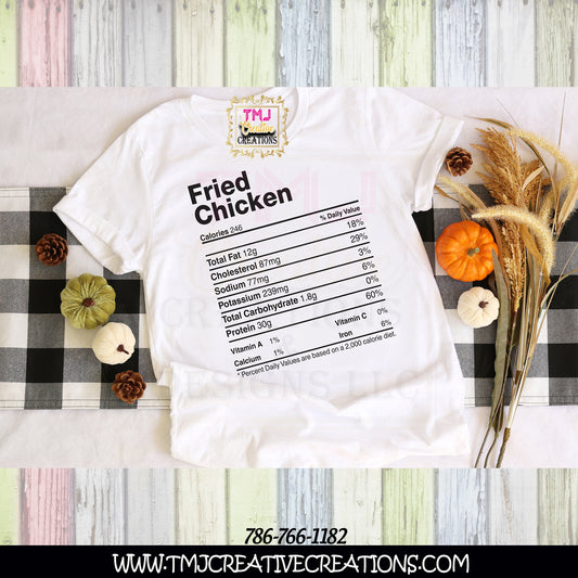 Thanksgiving Dinner Nutrition Facts Shirt Christmas Family Shirt Holiday Family Shirt Christmas Party Shirt  Family Tee Holiday Gift Giving