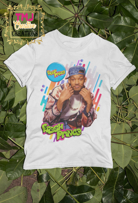 Fresh Prince T-Shirt Colorful T-Shirt Black Mens T-Shirt Fresh T-Shirt