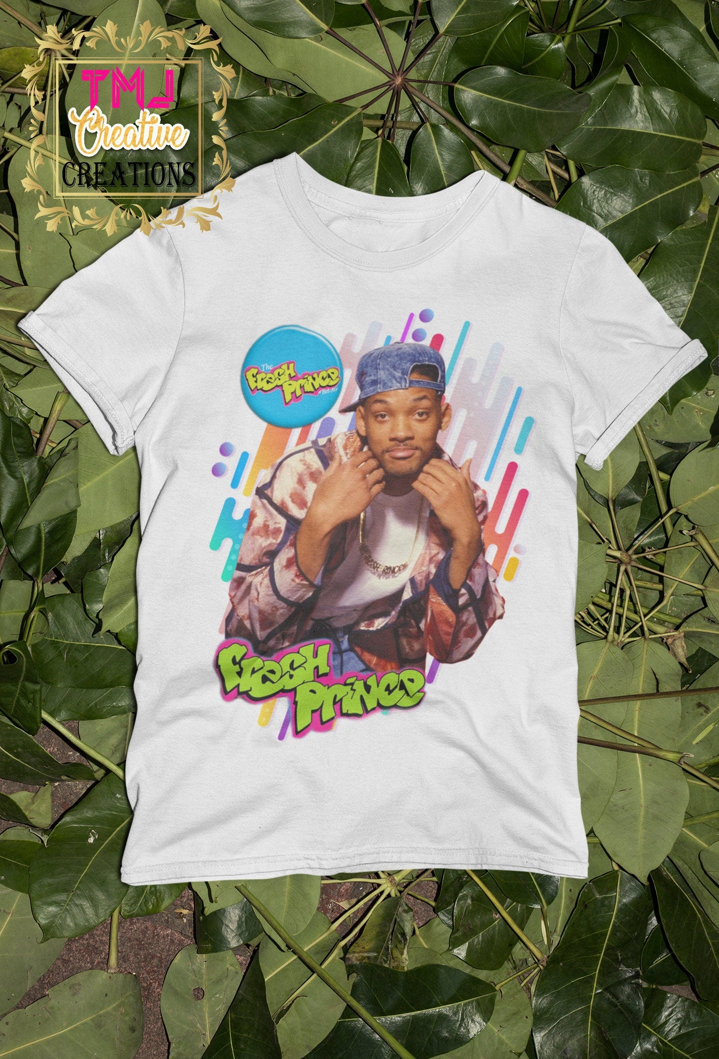 Fresh Prince T-Shirt Colorful T-Shirt Black Mens T-Shirt Fresh T-Shirt