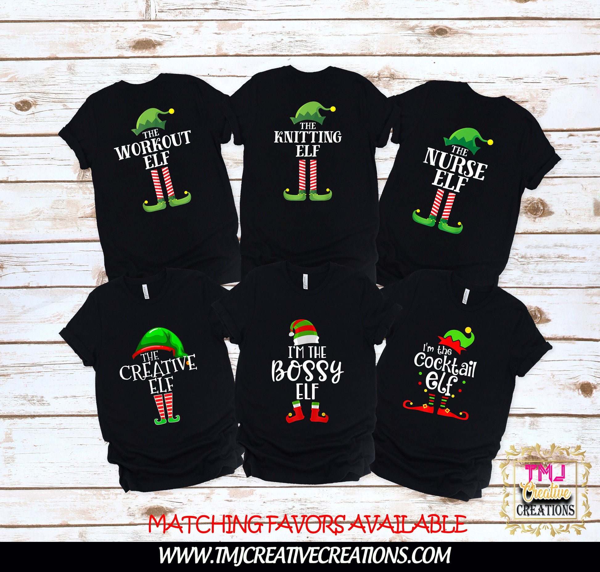 CHRISTMAS PARTY T-Shirts ELF Family T-Shirt Elf Christmas T-Shirt Holiday T-Shirt Holiday Christmas Party Shirt Family Shirts Work Shirt